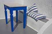 Blue Table with Bench