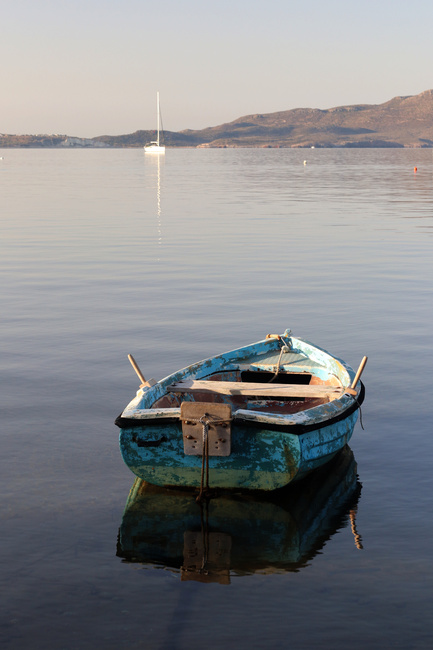 Fishing Skiff on Calm Bay